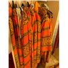 Image 7 : Qty 13 Orange Patterned Costume Pieces: Skirts, Slips & Tops