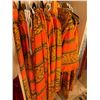 Image 8 : Qty 13 Orange Patterned Costume Pieces: Skirts, Slips & Tops