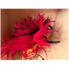 Image 7 : Red Artificial Fringe Dance Skirt w/ Hip Hei Band, Headdress & Tassels