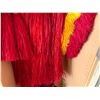 Image 8 : Red Artificial Fringe Dance Skirt w/ Hip Hei Band, Headdress & Tassels