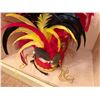 Image 5 : Red Artificial Fringe Dance Skirt w/ Hip Hei Band, Headdress, Uli Uli, Gourd & Tassels