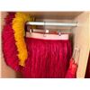 Image 8 : Red Artificial Fringe Dance Skirt w/ Hip Hei Band, Headdress, Uli Uli, Gourd & Tassels