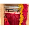 Image 8 : Red Artificial Fringe Dance Skirt w/ Hip Hei Band, Headdress, Uli Uli, Gourd & Tassels