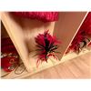 Image 4 : Red Artificial Fringe Dance Skirt w/ Hip Hei Band, Headdress, Uli Uli, Gourd & Tassels