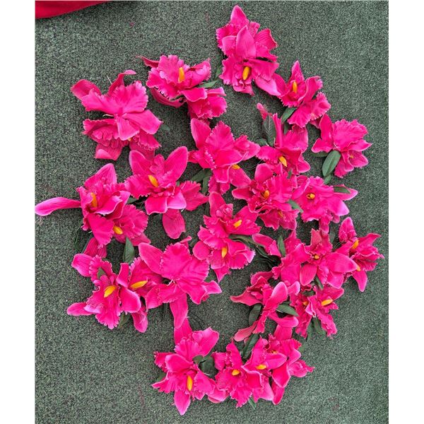Multiple Artificial Pink Orchid Hair Accessories