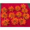 Image 1 : Qty 12 Artificial Orange Flower Hair Accessories