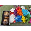 Image 1 : Multiple Costume Accessories: Flowers, Coconut Shell Halves, Shell Lei, etc