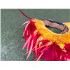 Image 4 : Red & Yellow Feather Collar Neckpiece or Hip Band