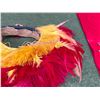 Image 5 : Red & Yellow Feather Collar Neckpiece or Hip Band