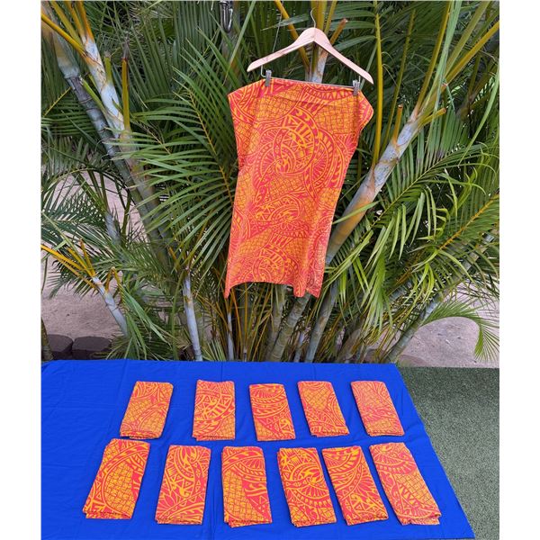 Qty 12 Orange Tapa Pareos