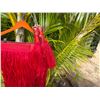 Image 2 : Red Artificial Fringe Dance Skirt w/ Hip Hei Band & Tassels