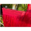 Image 3 : Red Artificial Fringe Dance Skirt w/ Hip Hei Band & Tassels