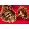 Image 1 : Qty 2 Uli Uli Feathered Gourd Hula Implements w/ Woven Tops