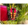 Image 2 : Red Artificial Fringe Dance Skirt w/ Hip Hei Band & Tassels