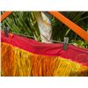 Image 5 : Red & Yellow Artificial Fringe Dance Skirt w/ Hip Hei Band