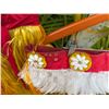 Image 3 : Red & Yellow Artificial Fringe Dance Skirt w/ Hip Hei Band
