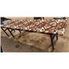 Image 1 : Rectangular Table w/ Tapa Tablecloth 96" x 24"