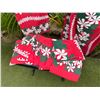 Image 4 : Qty 14 Red & White Floral Pareos