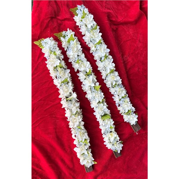 Qty 3 Artificial Flower Haku Lei