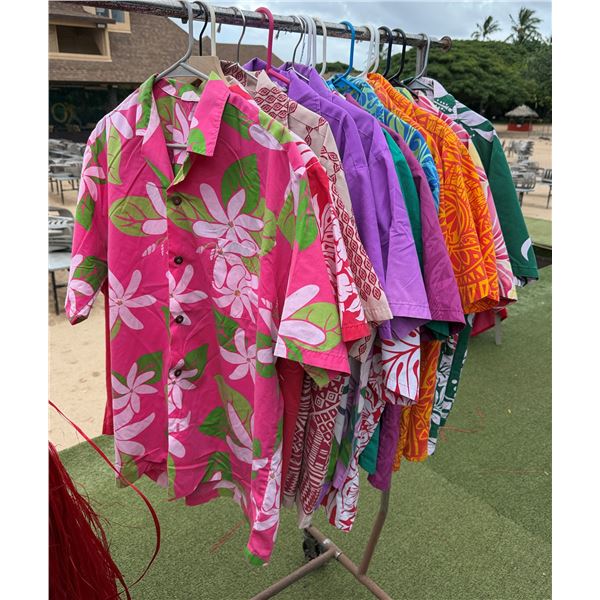 Qty Approx. 11 Aloha Shirts, Misc Colors
