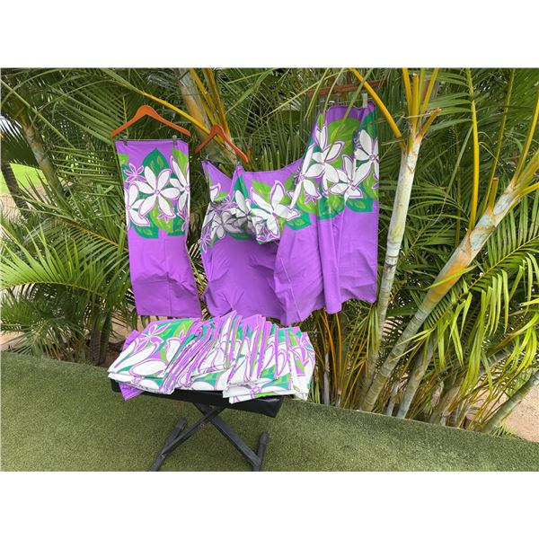 Qty Approx. 20 Purple & White Floral Pareos