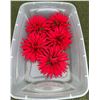 Image 1 : Qty 5 Artificial Red Flower Hair Accessories