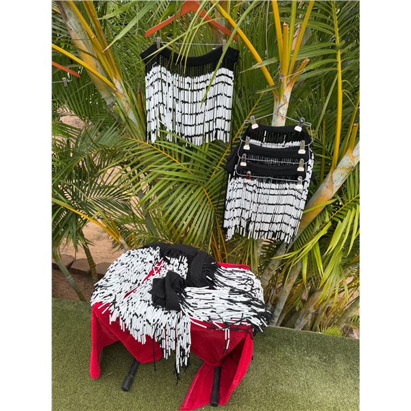 Qty 8 Black & White PiuPiu Skirts w/ White Tubing