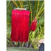 Image 1 : Red Artificial Fringe Dance Skirt w/ Tassels