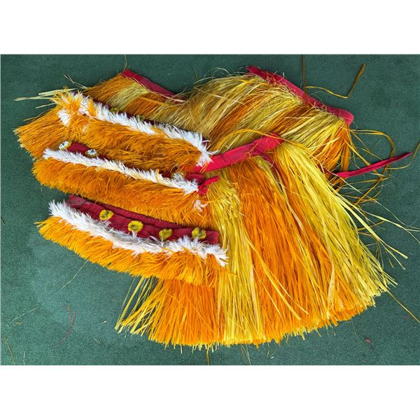 Qty 3 Artificial Fringe Dance Skirts w/ Hip Hei Bands