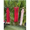 Image 1 : Qty 2 Red Floral Dresses & 1 Pink w/ Lace