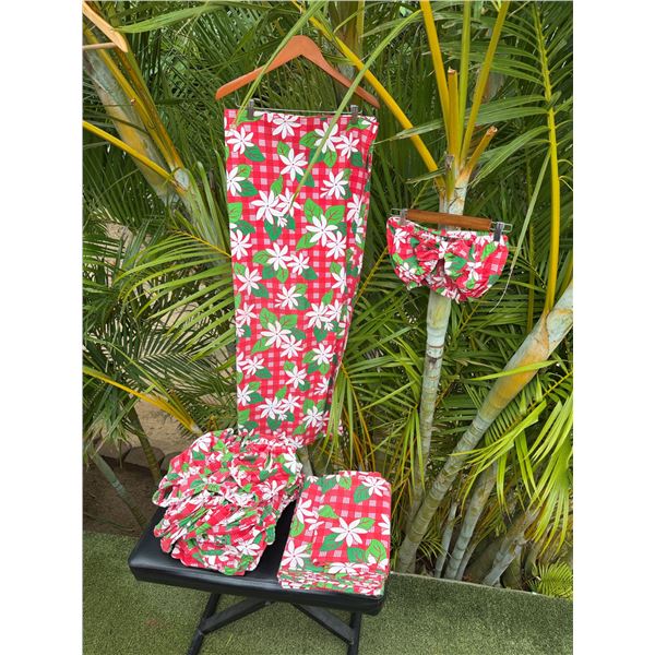 Qty 5 Red & White Pareos & 15 Matching Bandeaus