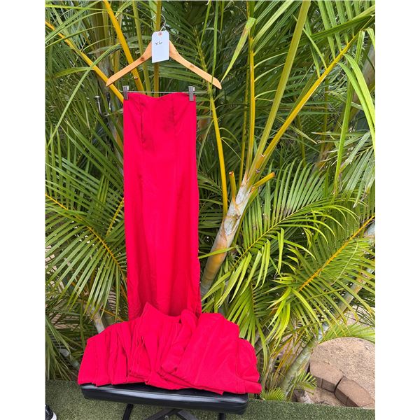 Qty 6 Red Strapless Dresses