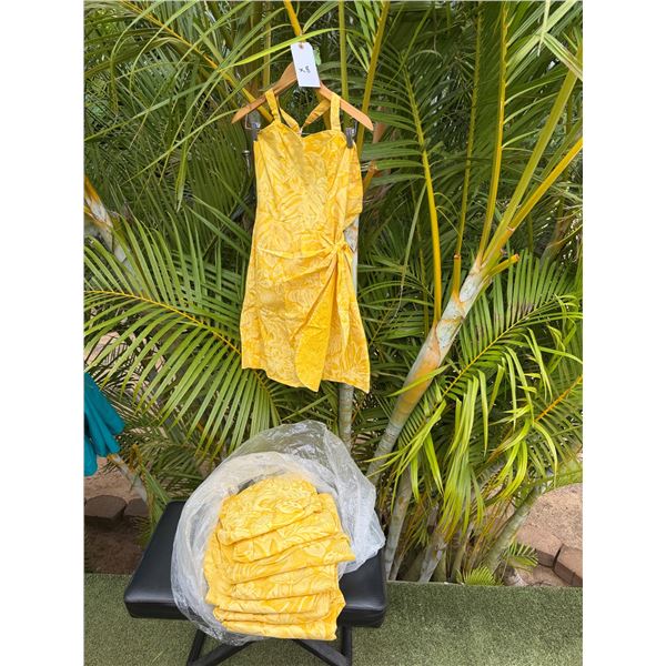 Qty 8 Yellow Floral Sleeveless Dresses