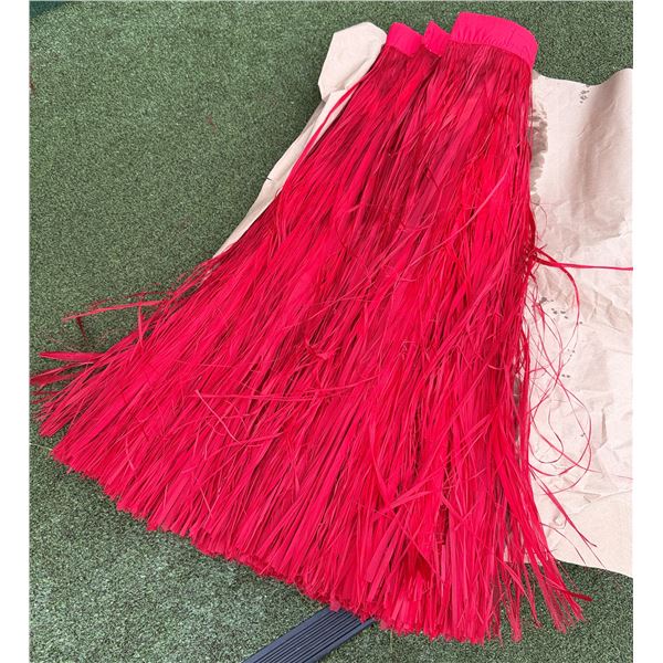 Red Artificial Fringe Hula Dance Skirt