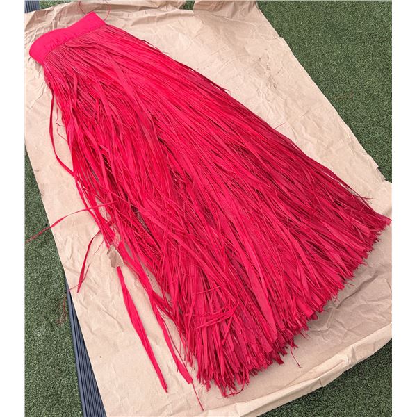 Red Artificial Fringe Hula Dance Skirt