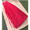 Image 1 : Red Artificial Fringe Hula Dance Skirt