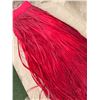 Image 3 : Red Artificial Fringe Hula Dance Skirt