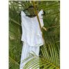 Image 6 : Sleeveless White Floral Dress, Tank w/ Skirt & Vest
