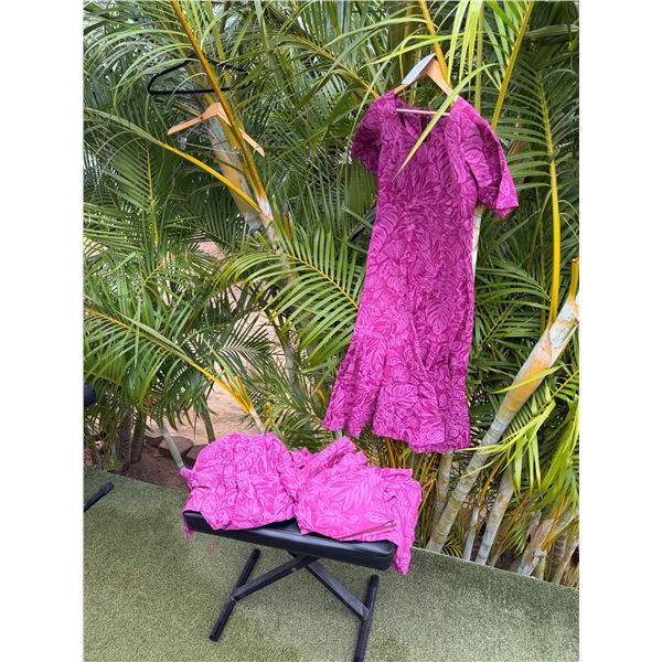 Qty 3 Pink Floral Aloha Dresses