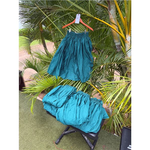 Qty 6 Blue Hula Skirts