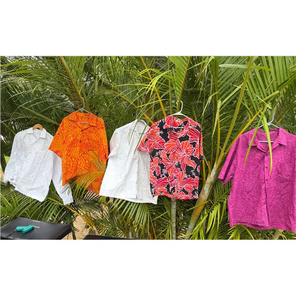 Qty 5 Aloha Shirts, Misc Colors & Prints