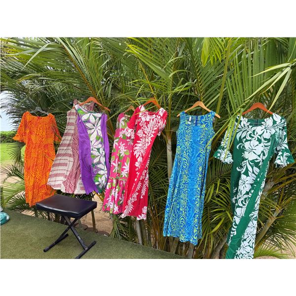 Qty 7 Aloha Dresses, Misc Colors & Styles