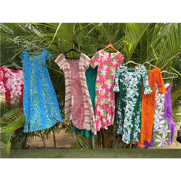 Qty 8 Aloha Dresses, Misc Colors & Styles