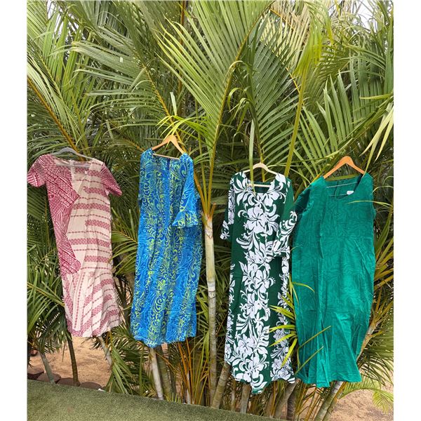 Qty 4 Aloha Dresses, Misc Colors & Styles