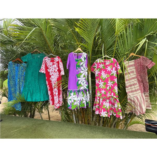 Qty 6 Aloha Dresses, Misc Colors & Styles