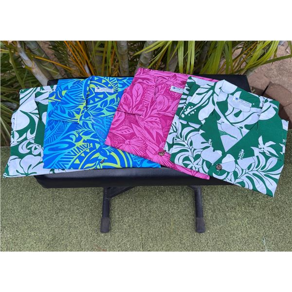 Qty 4 NEW High Noon Aloha Shirts, Misc Colors, Size XL