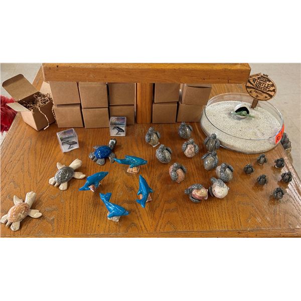 Multiple Miniature Sea Animals: Turtles, Sharks, etc w/ Sea Turtle Nest