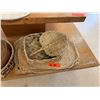 Image 2 : Multiple Woven Baskets, Trays, Fan, etc w/ Wooden Bowl, Misc Sizes