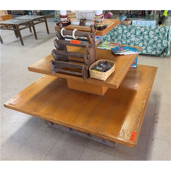 Wooden 3-Tier Display Table 33" to 49" (contents not included)