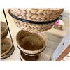 Image 3 : Qty 6 Woven Baskets 15" Dia, 5"H in 2 Metal Stands 37"H